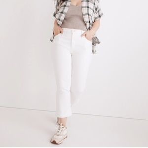 Madewell White Cali Demi Boot Jeans